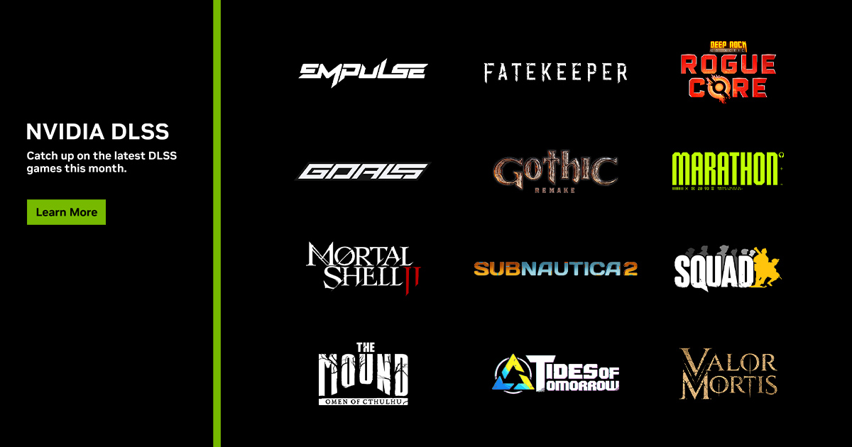 NVIDIA June 2026 DLSS Lineup: ZZZ 3.0, Mortal Shell II, and More